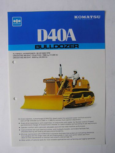 KOMATSU D40A Bulldozer Brochure Japan