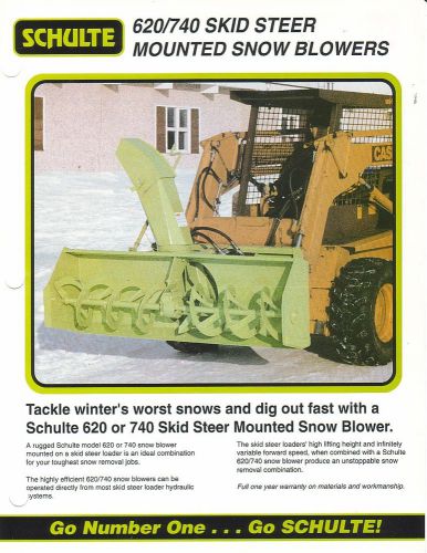 Equipment Brochure - Schulte - 620 740 960 - Snow Blowers - 3 items (E1430)