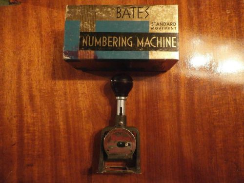 Vintage &#034;BATES&#034; Numbering Machine in Original Box  EXCELLENT!