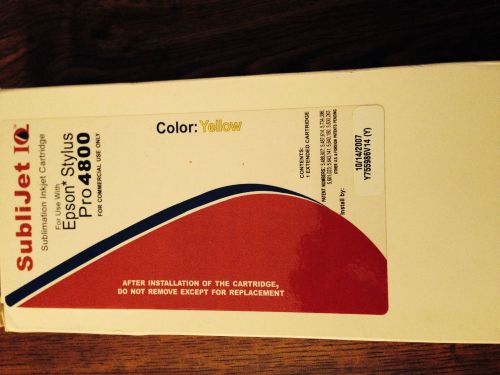 SubliJet IQ Epson Stylus Pro 4800, 1 Extended Yellow Cartridge