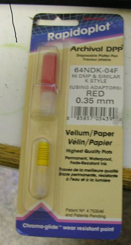 Red 0.35mm Plotter pen Rapidoplot 64NDk-04F K Style