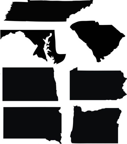 54 US States and Territories Vector Clipart for Vinyl Cutter