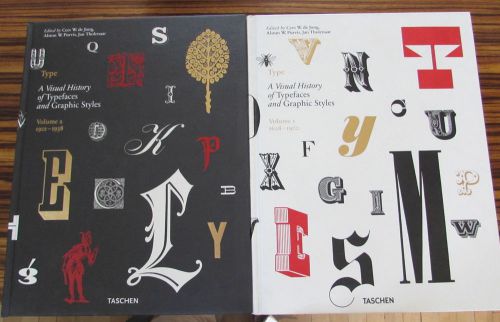 VISUAL HISTORY OF TYPEFACES AND GRAPHIC STYLES LETTERPRESS 2 VOLUMES PRINTING