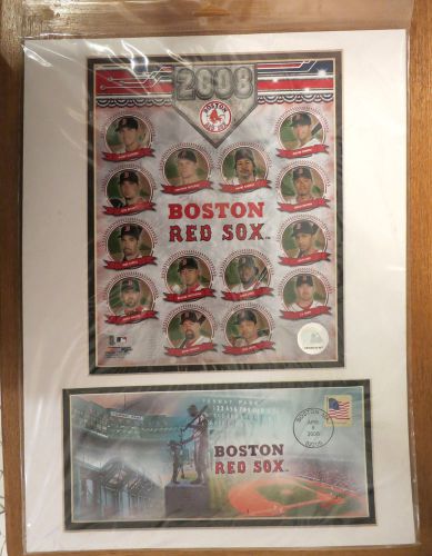 2008 BOSTON RED SOX TEAM COMPOSITE **NEW** MATTED TO 12 X 16 FAST SHIPPER