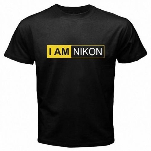 I AM NIKON Fan Campaign D4 F DSLR 35 mm APS SLR Mens Black T Shirt Size S - 3XL
