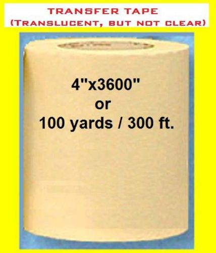 4&#034; APPLICATION TRANSFER Paper TAPE 300 ft. roll for Vinyl PLOTTER cutter FRESH
