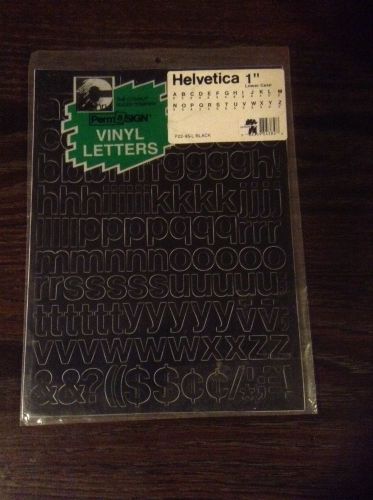 Vinyl Letters 1&#034; Black Helvetica Lower Case Permasign CThru