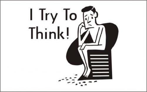 2X Vinyl Car Sticker Personalized Gift  &#034; I Try to Think! &#034;Figure-146
