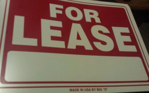Lot of signs 23 flexible plastic for lease  sign 12&#034;x9&#034; Made in Usa
