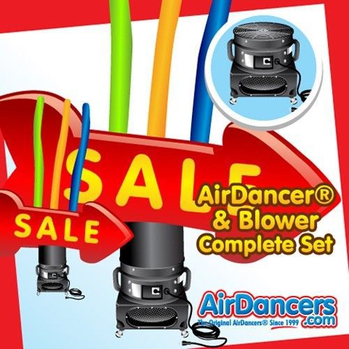 Red sale giant arrow airdancer® &amp; blower dancing inflatable advertising set for sale