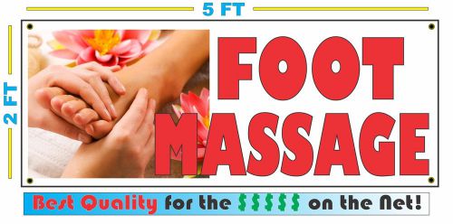 Full Color FOOT MASSAGE All Weather Banner Sign NEW High Quality! XXL Parlor Spa