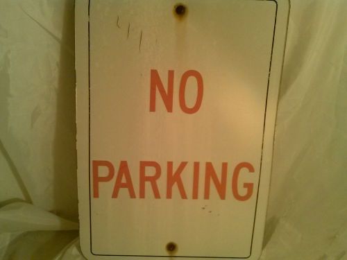 Authentic No Parking Aluminum Sign