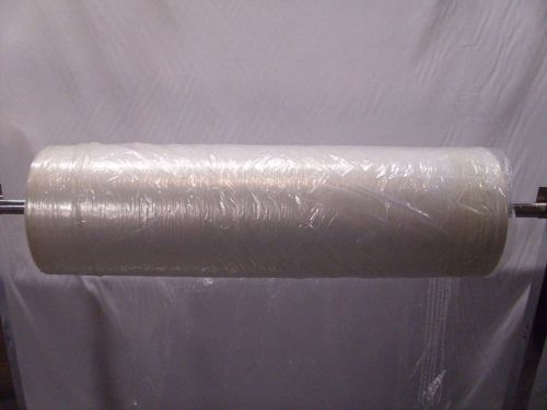 Opened Roll of 750 Dry Cleaning Clear 20&#034; x 36&#034; Poly Garment Bags for Jack Rack