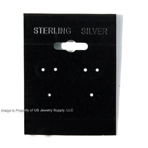 2000 Sterling Silver Black Hanging Earring Cards Jewelry Display 2&#034;H x 1 1/2