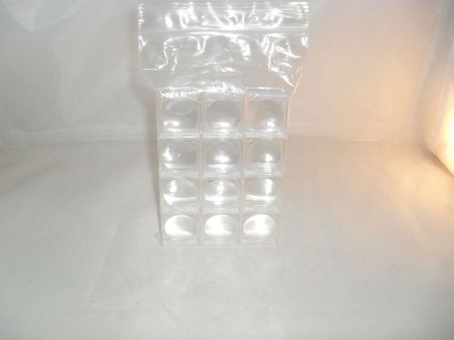 ACRYLIC MAGNIFIER BOXES - GEM,INSECT, FOSSILS MIRCO MOUNT BOXES SET OF 12 NEW !!