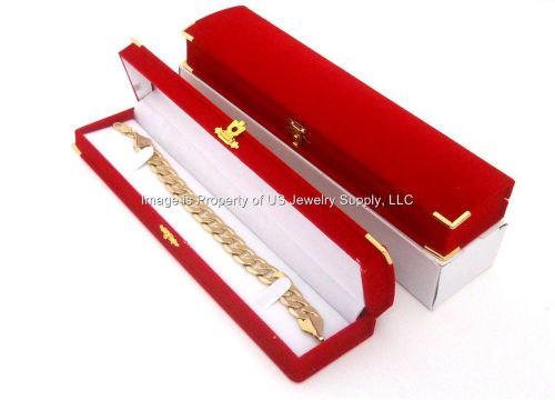48 Red Velvet &amp; Brass Bracelet Watch Jewelry Presentation Display Gift Boxes