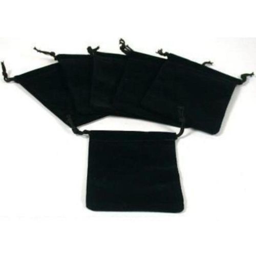 Black velvet drawstring jewelry bags 3&#034; se ak for sale