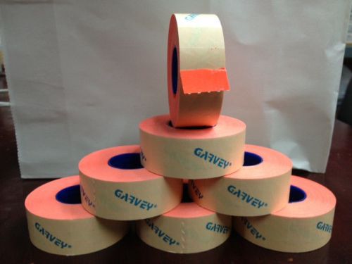 GENUINE GARVEY LABELS FOR PRICE GUN 22-6  22-7  22-8 RED FLUORESCENT 25 ROLLS