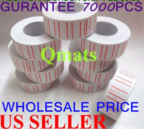 10 rolls=7000 White Sales Tag label Refill MX M L-5500 989 Price Gun VERY STICKY