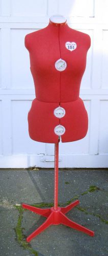 NEW Singer Dress Form Size Large 151 Adjustable Red 12 Dials Sewing Mannequin