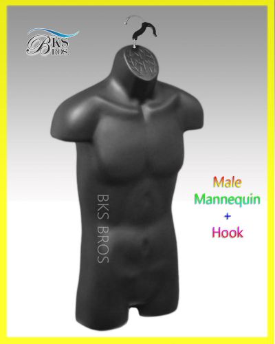 Male W/ Hips Mannequin Form Mannequin Hanging Manekin Dress Black Colour Man