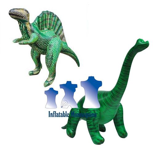 Inflatable Brachiosaurus and Spinosaurus