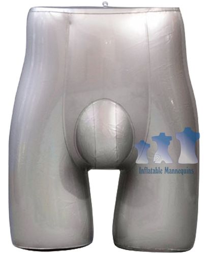Inflatable mannequin, male brief form, silver for sale