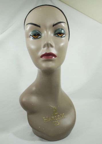 VINTAGE MANNEQUIN HEAD  *SCARY!**  LOOKS LIKE A DISNEY VILLAINESS / MALEFICENT!