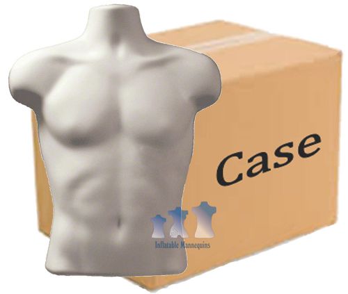 Male Torso - Hard Plastic, White, Case of 25