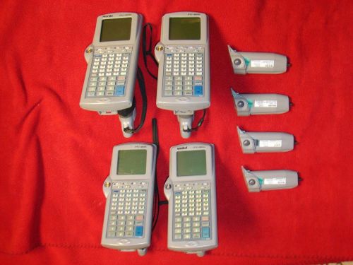 Lot of 4 Telxon PTC-960SL Portable Data Terminal/Barcode Scanner, All Power-Up