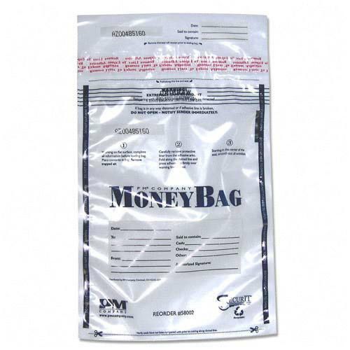 Pm company disposable deposit bag, plastic, 9&#034;x12&#034;, 100/pack, clear for sale