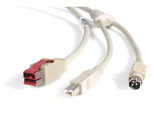 Startech.com 24v to hosiden+usb b powered usb cable - 24v dc - (pusbdyb24v10) for sale