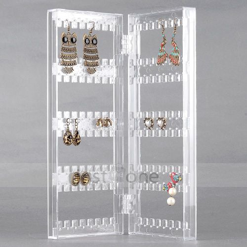 128 Holes Acrylic Jewellery Earring Stud Stand Folded Store Retail Rack Show NEW