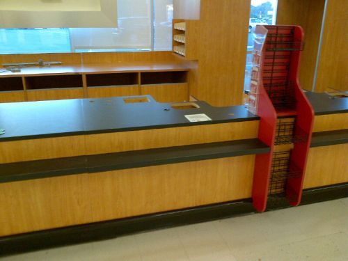 Checkout counters used 6 station tj maxx clothing store fixture cash wrap for sale