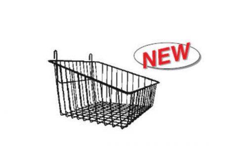 Sloped Front Wire Basket For Gridwall Chrome 3 Pcs - Work With All Grid Panels