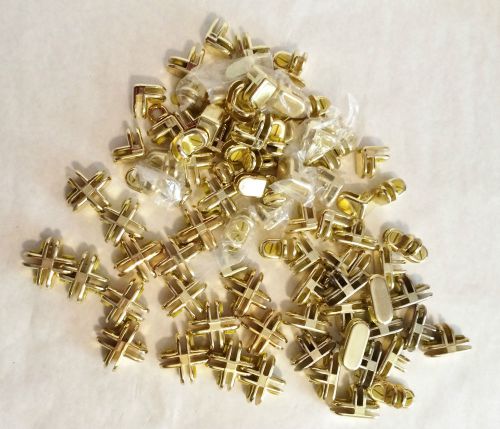 (89) Used 2, 3, 4-Way Glass Cube Connector for 3/16&#034; Tempered Glass Cubbie Clips