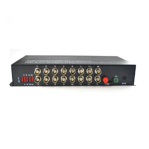 New 16ch digital Video fiber media converter Transmitter Receiver,1Pair