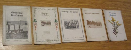 5 ANTIQUE GLEANINGS IN BEE CULTURE BEEKEEPING BOOKS ~ 1916 1918 1921 1922 ~