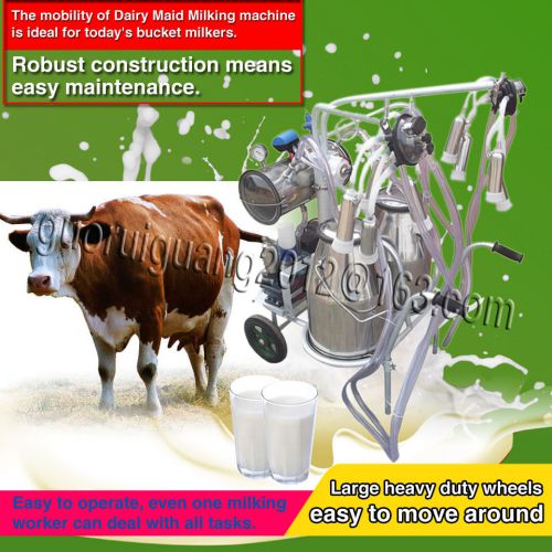 110v/220v,double buckets piston vacuum milking machine for cows,cattle,sheep for sale