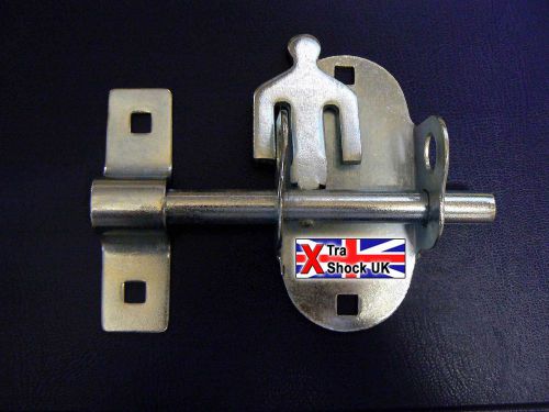 4 1/2 &#034; / 4.5&#034; OVAL PAD DOOR GATE BOLT  FOR GARAGE AND GARDEN GATES NEW