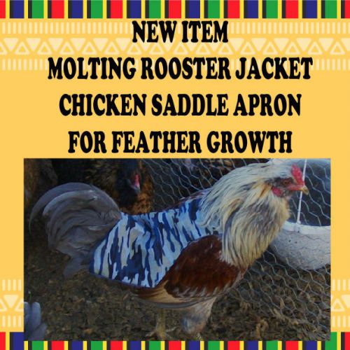 NEW 1 MOLTING ROOSTER JACKET BACK PROTECTION CHICKEN SADDLE APRON HATCHING EGGS