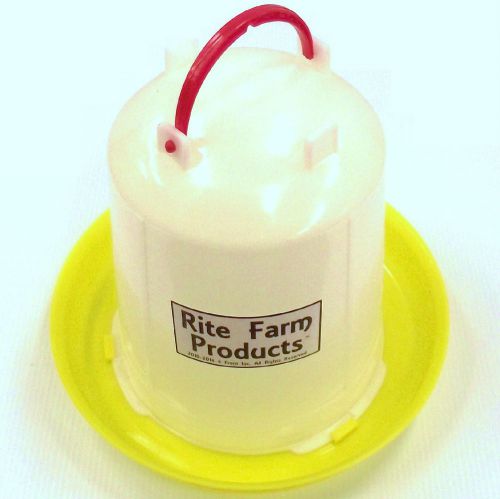 RITE FARM 2 GALLON CAPACITY LARGE CHICKEN WATERER WITH HANDLE POULTRY CHOOK