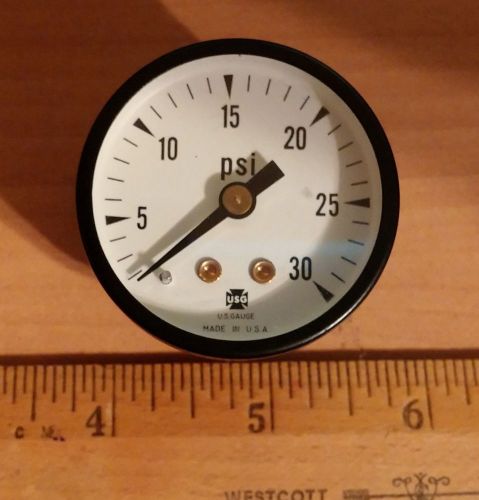 Us gauge spec 166320 0-30 psi pressure gauge 1.5&#034;, 1/8&#034; npt for sale