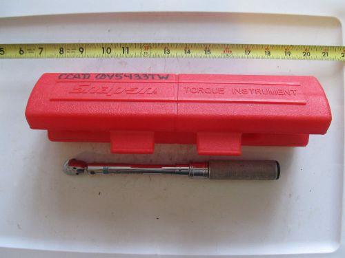 Snap On 1/4&#034; drive ratcheting torque wrench # QD1R200 40-200 inch lbs