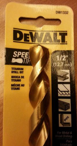 DeWalt DW1332 1/2&#034; Speed Tip Titanium Drill Bit NEW!