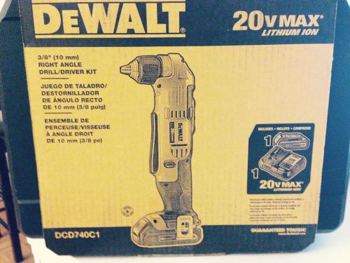 DEWALT DCD740C1 20-Volt MAX Li-Ion Compact Right Angle 1.5Ah Drill Kit BRAND NEW