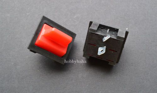 2pcs  Brand new 2Pin Red Button 2-6.5KW 4 Light Lamp On-Off DPST Rocker Switch