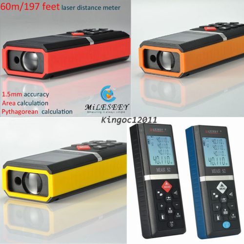 Laser Distance meter Rangefinder Finder Handheld measure instrument S2 60M/197FT