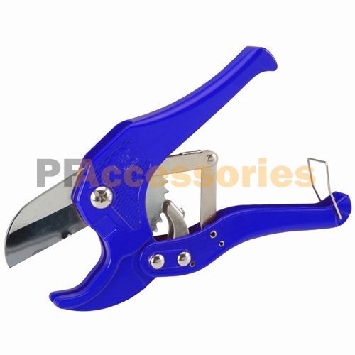 PVC Plumbing Pipe Cutter Tool (Blue) Plastic Hose Ratcheting 42mm 1-5/8&#034; NEW