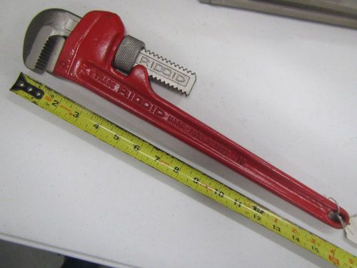 Ridgid 18&#034; pipe wrench  alloy steel oil hardening  jaws elyria ohio usa for sale